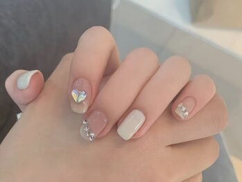 ラブ(Love)の写真/ときめくキラキラ☆【定額コース¥6480～】SNS映えする韓国・ワンホンネイルを♪海外直輸入パーツ多数◎