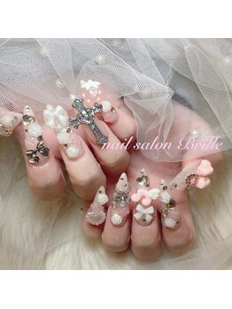 エスフィーネイルサロン ブリーユ(Esfy nailsalon Brille)/ピンクゆめかわゴテゴテネイル