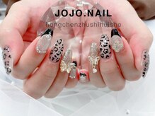 ジョジョネイル 池袋店(JOJOネイル)/秋ネイル/豹柄/水光マグネット