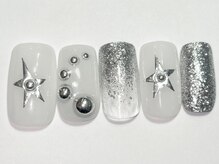 ネイルメゾン 渋谷店(NAIL MAISON)/シルバーY2K星￥7000
