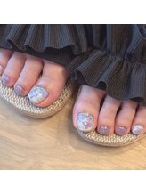 ネイルアトリエ ラテ(nailatelier latte)/fullアート＊紫陽花ネイル