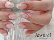 アルスネイル(Ars nail)/乳白クリア天然石ネイル