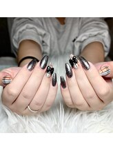 ハイビューティー 渋谷(Hi Beauty)/長さだし チェックネイル