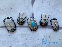 ネイルアンドまつげエクステ ブルーリーフ 四谷三丁目店(Blue Reef)/エスニックフレンチネイル