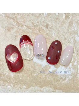 ネイルサロン クイル(QUILL)/２月ハート（１）