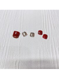 赤フットネイル