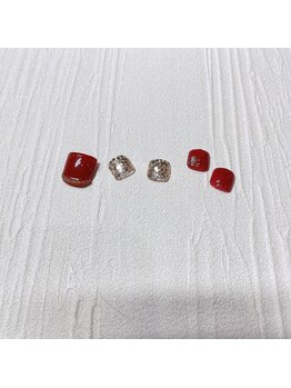 プティットスリール アイラッシュ 豊田店(Petit Sourire Eyelash)/赤フットネイル