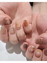 アース 豊橋店(HAIR & MAKE EARTH)/オレンジ ニュアンスネイル