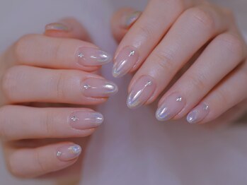 幻之花ネイル/ユニコンネイル ミラーネイル