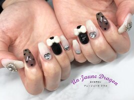 【自爪ネイル】リボンネイル