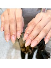 ホワイトネイル 難波店(WHITE NAIL)/透明感/自爪風ネイル/ベージュ