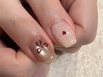 アンゲッコ 長堀橋(angecco)/マンスリー定額/手書きネイル