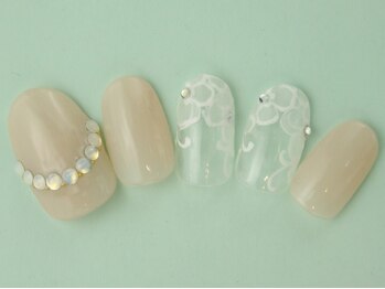 ネイルサロン ドレリッチ 大宮店(drerich)/【6990】ブライダルフラワー