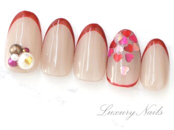 ラグジュアリーネイルズ アカバネ(Luxury Nails Akabane)/ガーリーフレンチ