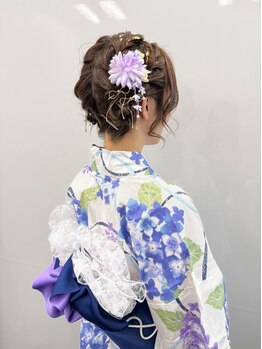 ミカヅキ 赤坂/ショートヘアーアップ浴衣ヘア!