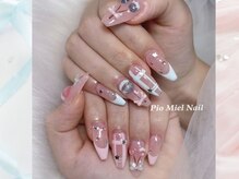 ピオミエルネイル 新宿(pio miel nail)/ちゅるんピンクゴテゴテ
