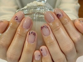 春ネイル/押花ネイル