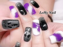 レヒネイル(LeHy nail)/マグネット×ハロウィンネイル
