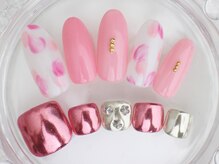 ネイルサロン あかねいろ/春夏 ミラー　フットネイル