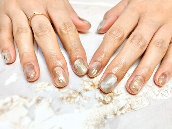 ネイルサロン ライトウェーブ 松本駅前店/ニュアンス×ポイントミラー♪