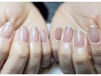 プロモート 岡山城下店(Promote)/先端ラメ×ワンカラー【岡山】