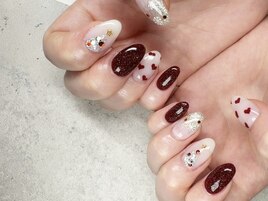 可愛らしいクリスマスネイル