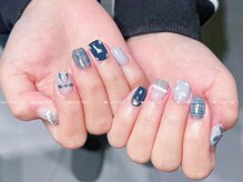 リュクス(LUXE)/可愛いチェックネイル