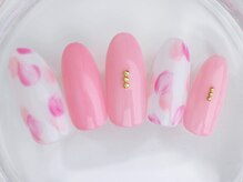 ネイルサロン あかねいろ/春夏　フラワー　桜ネイル