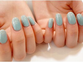 おしゃれブルーネイル☆