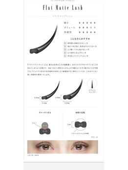 アイラッシュマルヴァ(Eye Lash Malva)/フラットマットラッシュ　黒