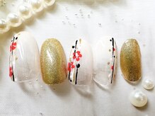 プティリボン 武蔵小金井店(PetitRibbon)/Design お正月　花　グラデ