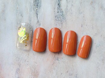 金箔×シェルネイル