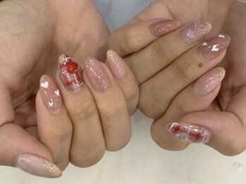 ネイルズバー 新宿店(Nails Bar)/ストロベリーチェックネイル