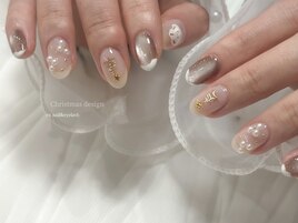 キラキラクリスマスネイル