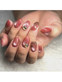 バレンタインネイル