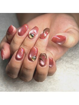 バレンタインネイル