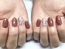 パラジェル登録サロン バランス シンプルネイル&アイラッシュ 新田東店(balance)/ツイードネイル