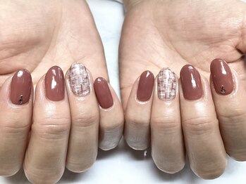 パラジェル登録サロン バランス シンプルネイル&アイラッシュ 新田東店(balance)/ツイードネイル