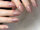 ピンク　シンプルストーン