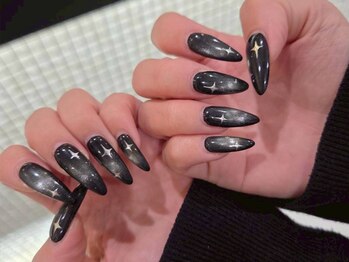 ブラックマグネットネイル