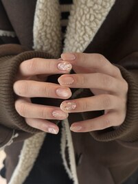 手書きフラワーネイル