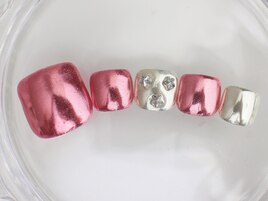 夏色　ミラー　フットネイル