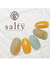 ネイルアンドアイラッシュサロン ソルティ 寺田町(salty)/ニュアンスデザイン