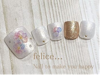 ネイルサロン フェリーチェ(felice)/【定額フットネイル】¥8500