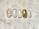 ニュアンス×ホワイト＆ゴールド
