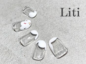 No.64 Art(A) 雪だるまネイル