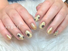 向日葵フルアートネイル