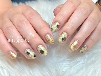 アンガット(angot.)/向日葵フルアートネイル
