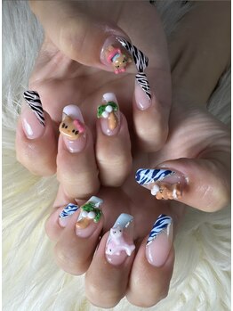 フラワーズネイル(flowers nail)/日焼けkitty/ギャル