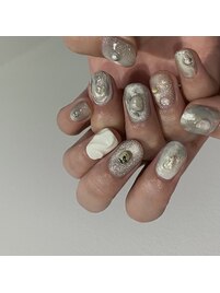 シルバー×ホワイトnuance